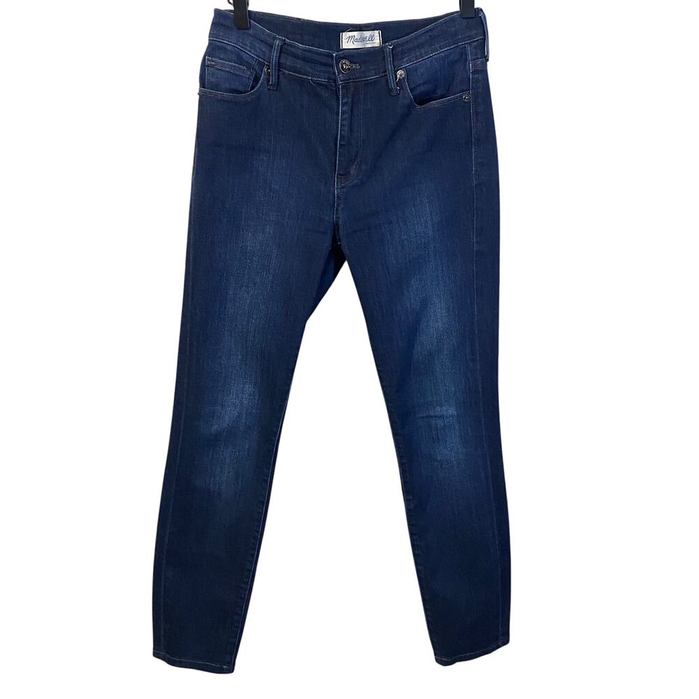 Madewell Mid-Rise Skinny Ankle Dark Wash Denim Jeans Sz 27 Slim Leg
